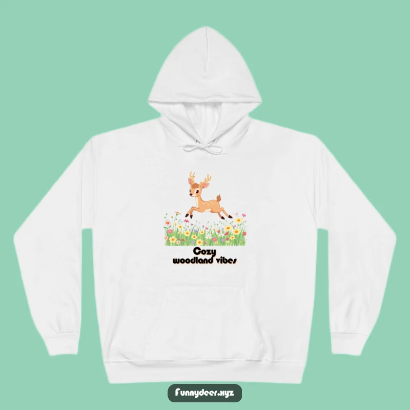 Funny Kawaii Deer Hoodie: Cozy Elegance, Perfect Hilarious Gift for All Ages